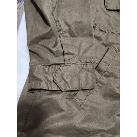 H&M Army Green Drawstring Waist Jacket - Size 12 - Picture 7 of 10